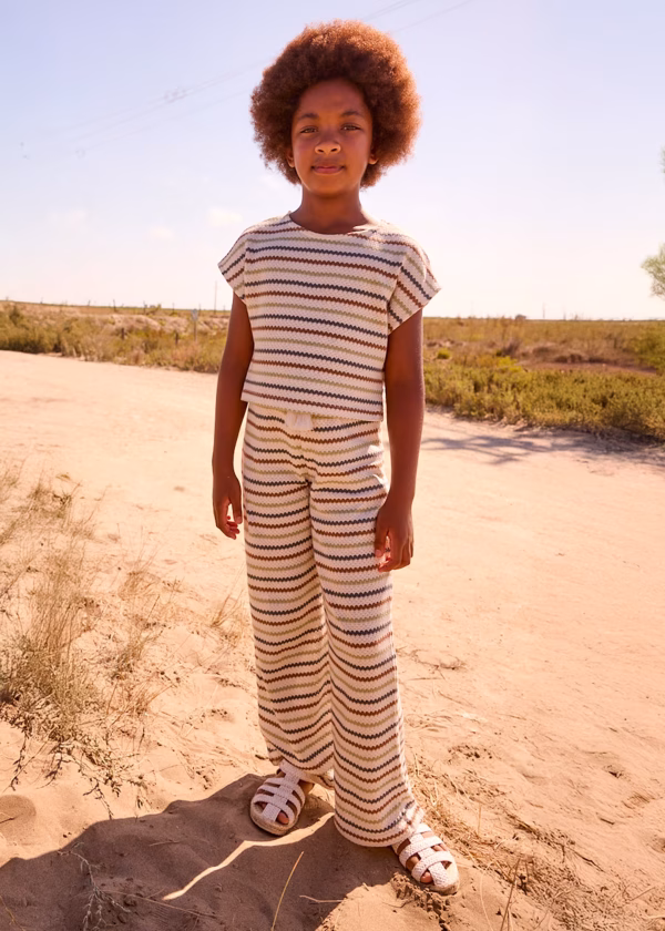 Calças crochê menina